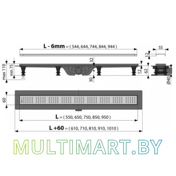 Трап для душа Alcaplast APZ10-850M картинка 2